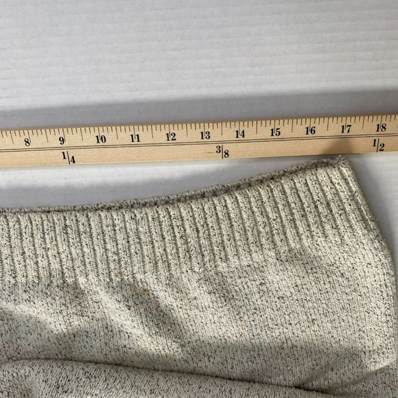 Chaps Mens Cream and Brown Tweed Knit Sweater with 1/4 Zipper Size XL/T Academia - Picture 11 of 12